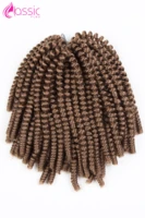 classic plus 8 inch fluffy crochet braids spring twists hair 60 strands synthetic hair braiding brown wigs twist hair extensions