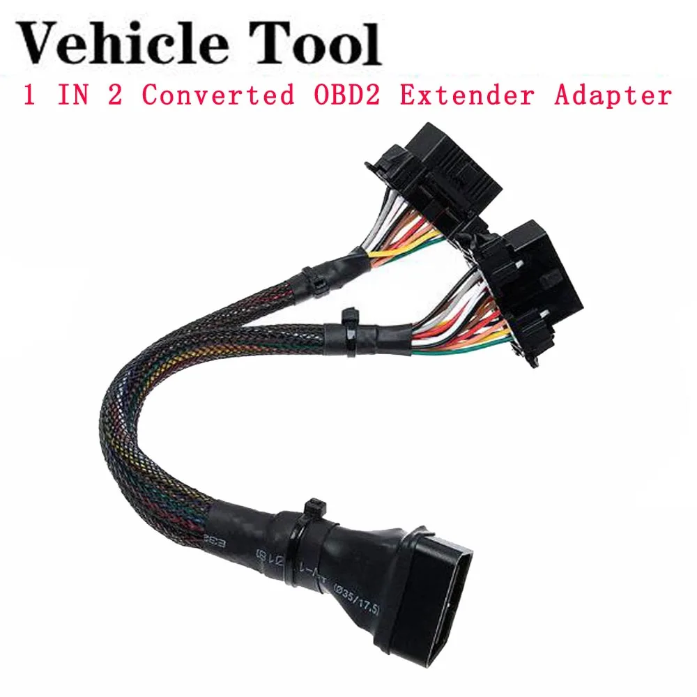 30 см OBD2 Мужской Двойной Женский Локоть Удлинительный кабель с 16 наклонных
