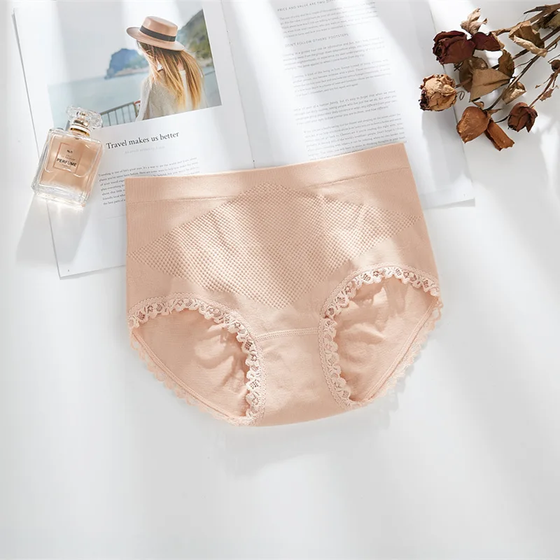 [Низкая цена] Новое бесшовное нижнее белье для женщин чистый хлопок средняя талия