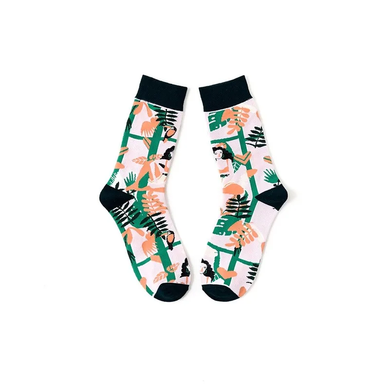 

5pairs 2020 New Autumn and Winter Japanese Kawaii Harajuku Socks Cotton Animal Cartoon Personality Korean Socks Women EUR35-40