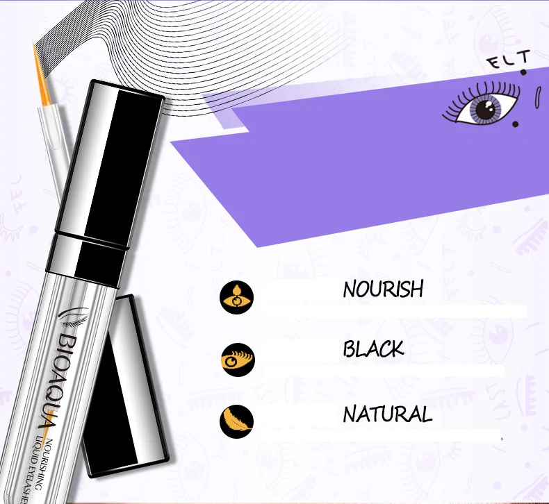 BIOAQUA Усилитель роста ресниц сыворотка для питательная жидкая натуральная