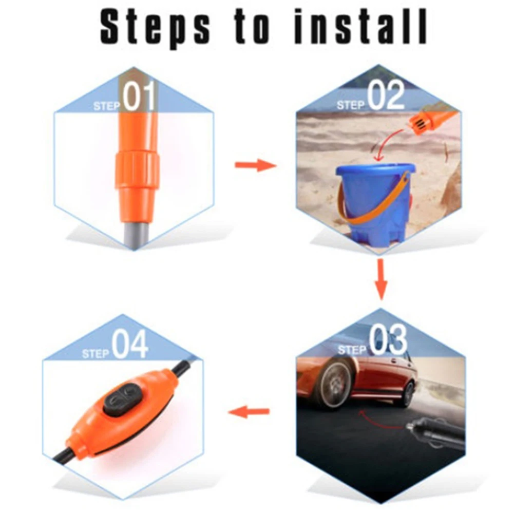 Электрический водяной насос для автомобиля универсальная помпа душа кемпинга