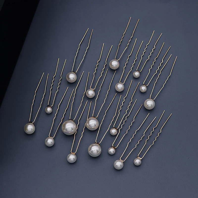 Заколки для волос Miallo 18 шт./лот золотистого цвета с жемчугом свадебные аксессуары