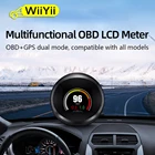 HD TFT OBD P11 цифровой дисплей скорости Hud автомобильный измеритель скорости OBD2 Turbo Boost измеритель давления сигнализации датчик температуры масла воды считыватель кода