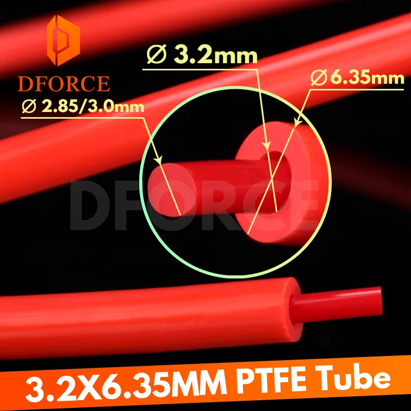 DFORCE 2 85x3 0 мм Высококачественная кастомизированная ПТФЭ трубка Teflonto hotend Bowden