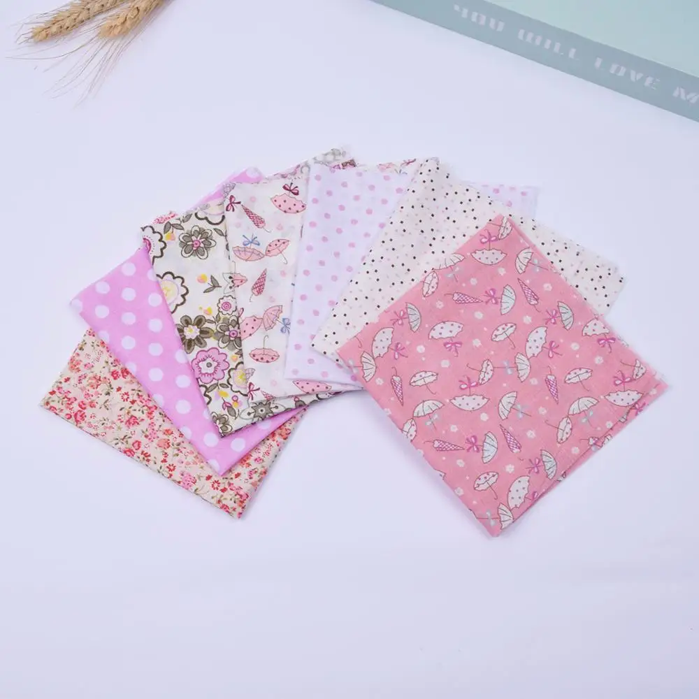 Сделай сам 7 шт./лот 25x25 см множество рисунков розовая серия 100% хлопок разрезанная