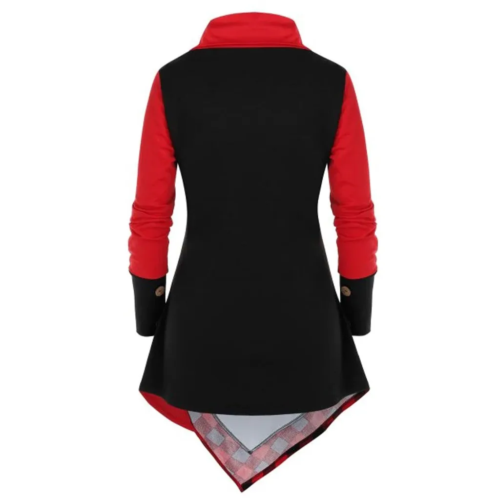 Женская рождественская клетчатая длинная футболка с принтом оленя бархатный