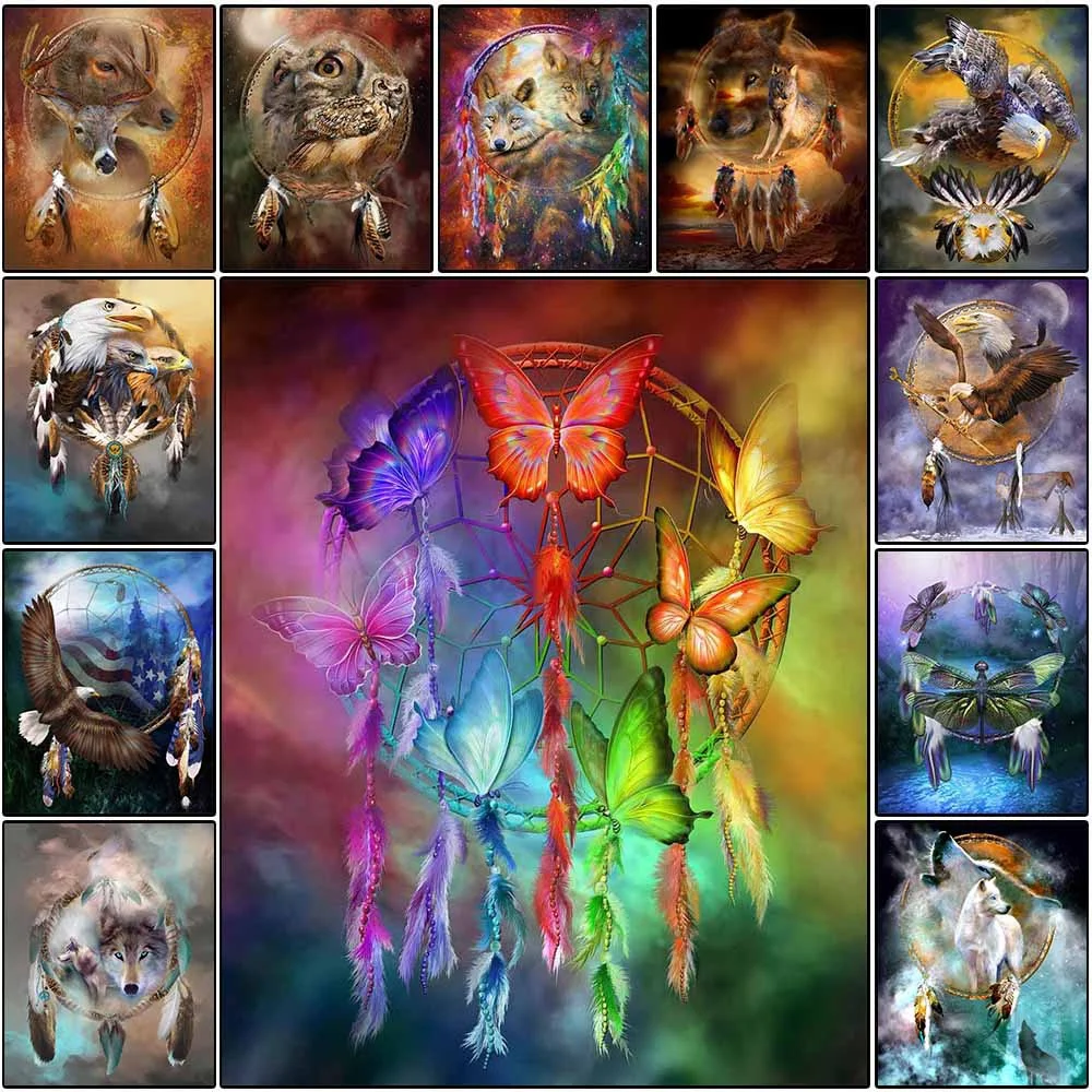 

DIY 5D Diamond Painting Dreamcatcher Full Drill Home Decor Wall Painting The Gift Arts and Crafts for Adults