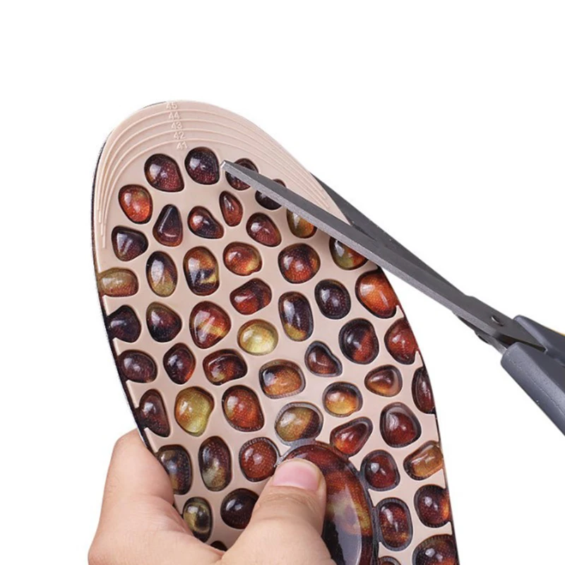 

1 Pair Soft Rubber Therapy Acupressure Foot Pad Weight Lose Shoes Insert Feet Insole Cobblestone Massage Insoles for Men Women
