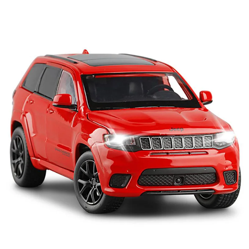 

SVIP 1/32 Grand Cherokee Trackhawk Toy Vehicles Alloy Car with Sound and Light Model Toys Kids Vehicle Gift V219