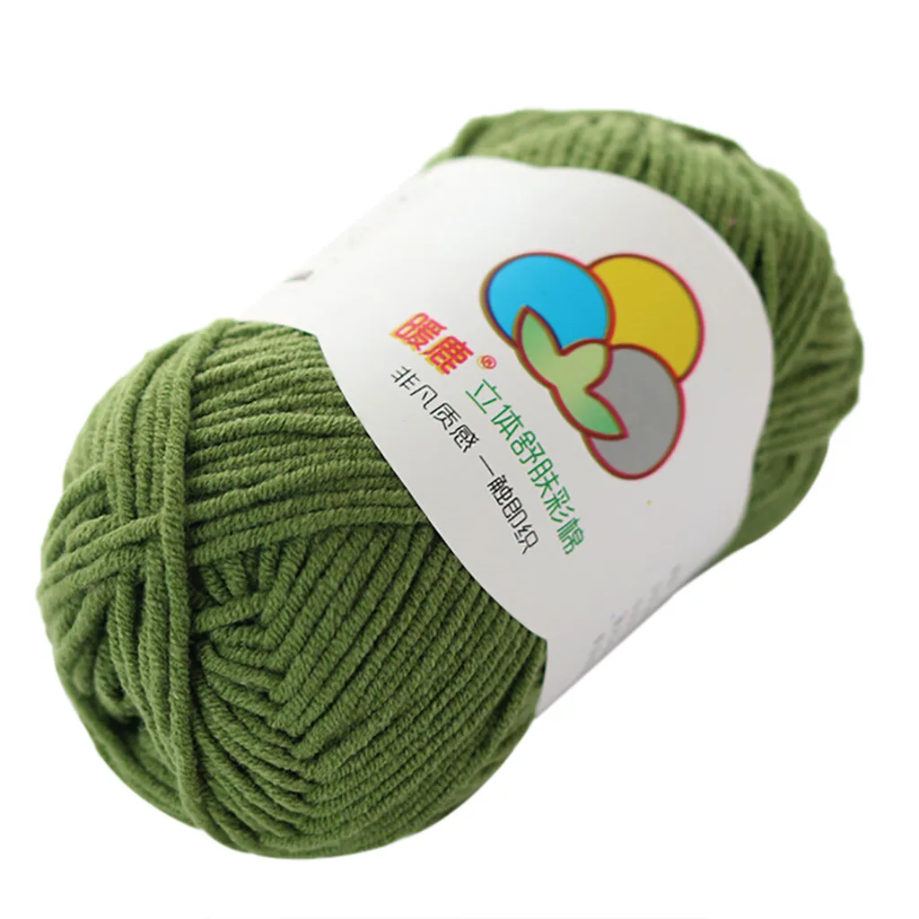 High quality 50g 5 layers soft cotton Natural milk fiber hand knitted baby knitting yarn Crochet for crafts | Дом и сад