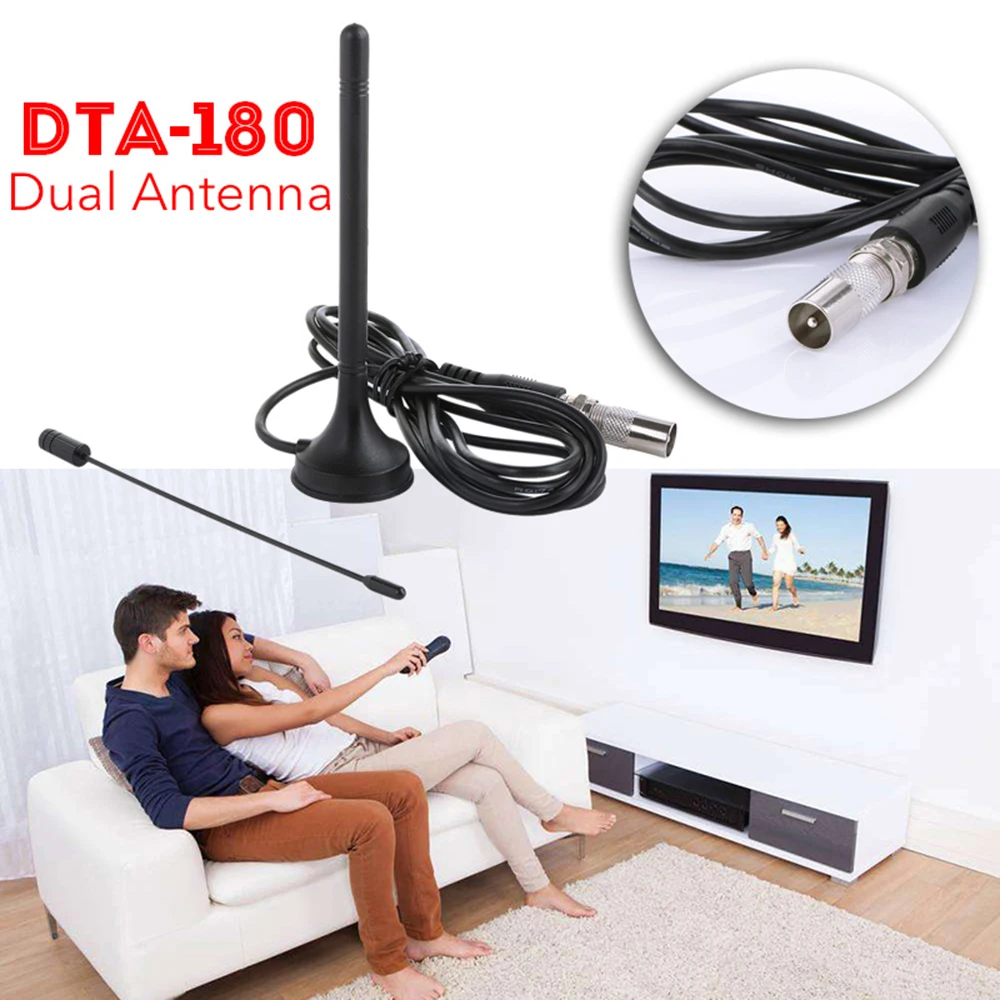 DTA-180 HD цифровая комнатная ТВ двойная антенна DVB-T HDTV усилитель телевизионные