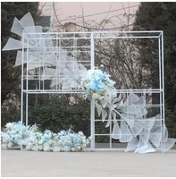 Wedding props zhahua arch stage decorations hotel wedding three-dimensional barbed wire background decorative iron art shelves