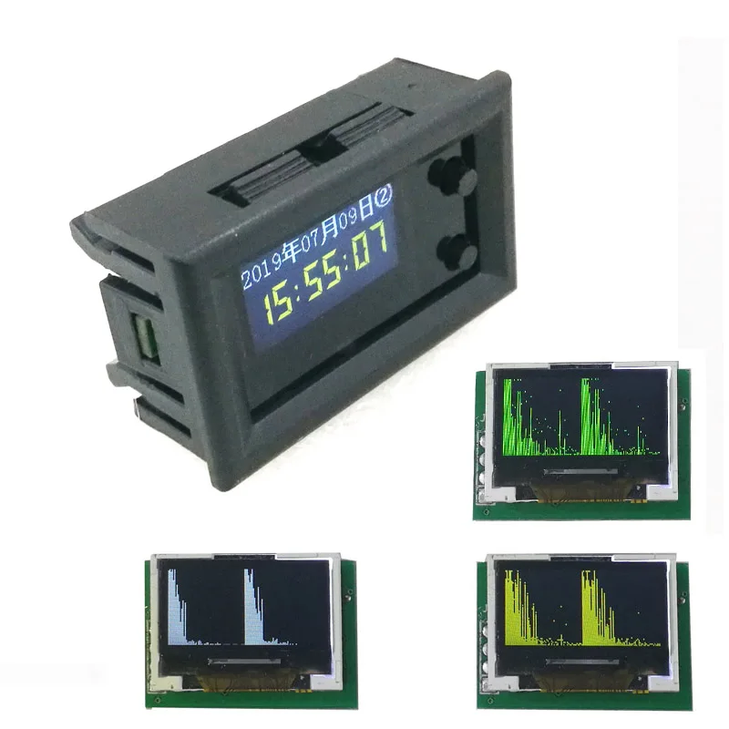 0 96 &quotOLED музыкальный спектра Дисплей анализатор W/часы MP3 усилитель звуковой