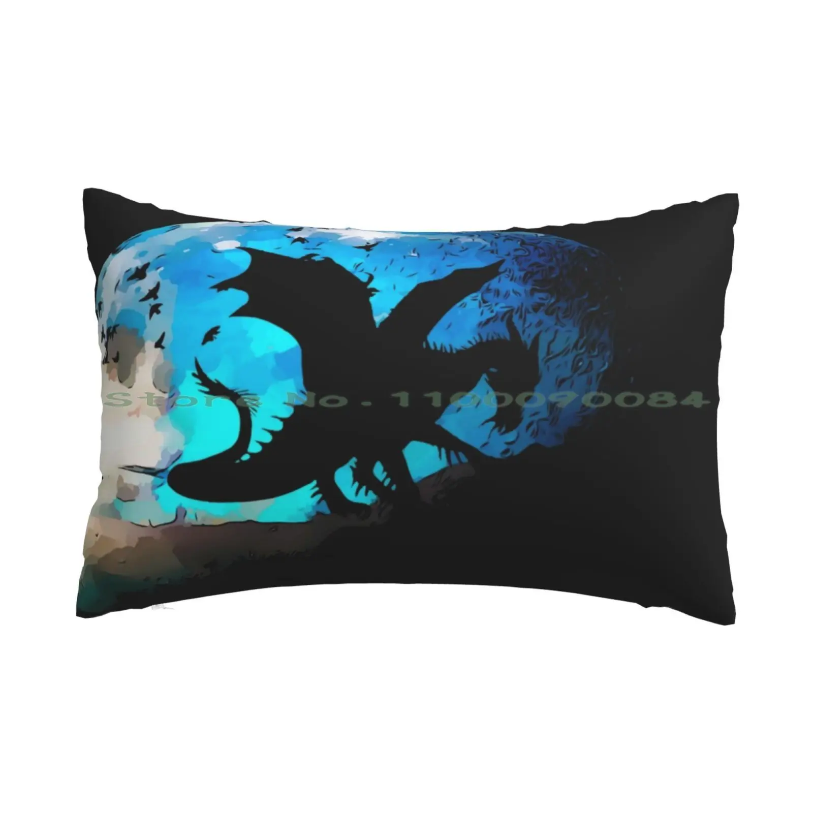 Чехол с изображением дракона Луны подушки 20x30 50*75 для дивана спальни манга аниме