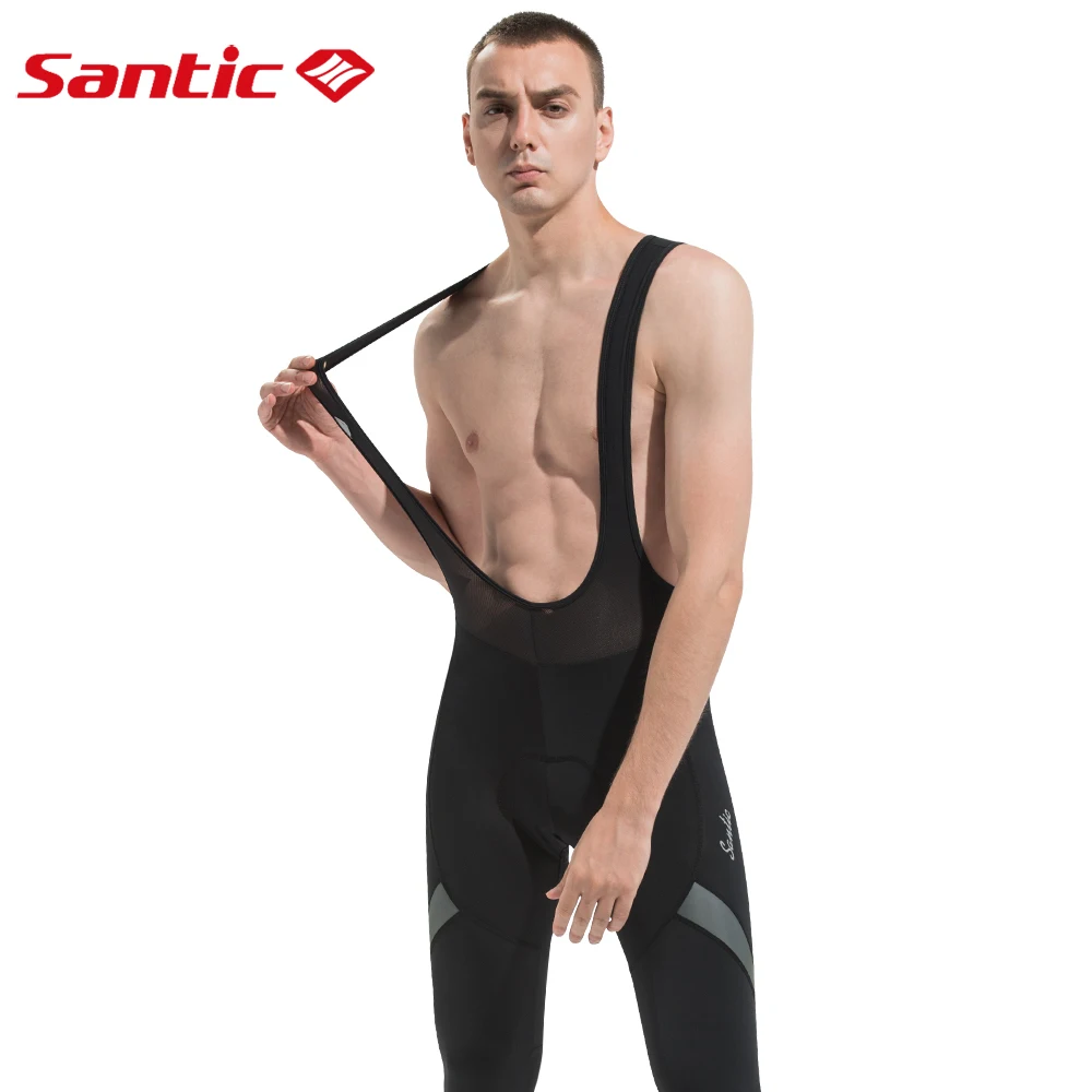 Santic Для мужчин Велоспорт комбинезон длинные брюки для девочек нагрудник