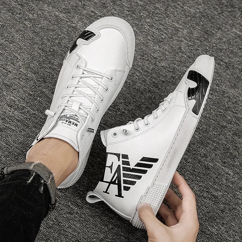 

Кроссовки Superstar мужские с надписью, Повседневные высокие кеды из микрофибры, мягкая удобная обувь на плоской подошве, модные белые