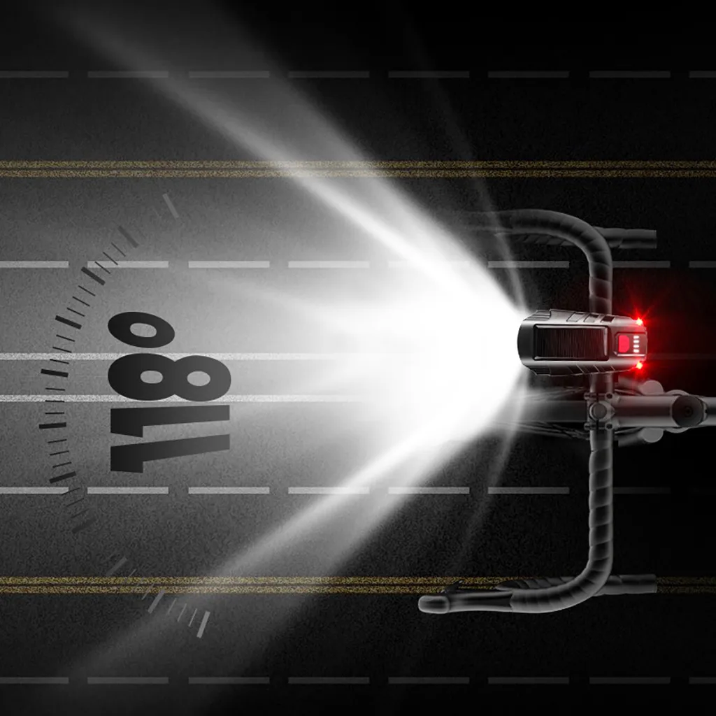 Фсветильник рь велосипедный на солнечной батарее с зарядкой от usb S8|Велосипедная