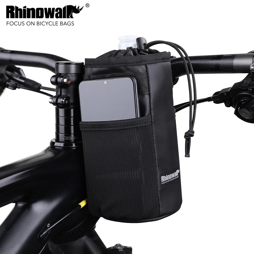 

Rhinowalk Bicycle Handlebar Bag Water Bottle Carrier Pouch Phone Bag MTB Road Bike Insulated Kettle Bag Bicycle Accessories