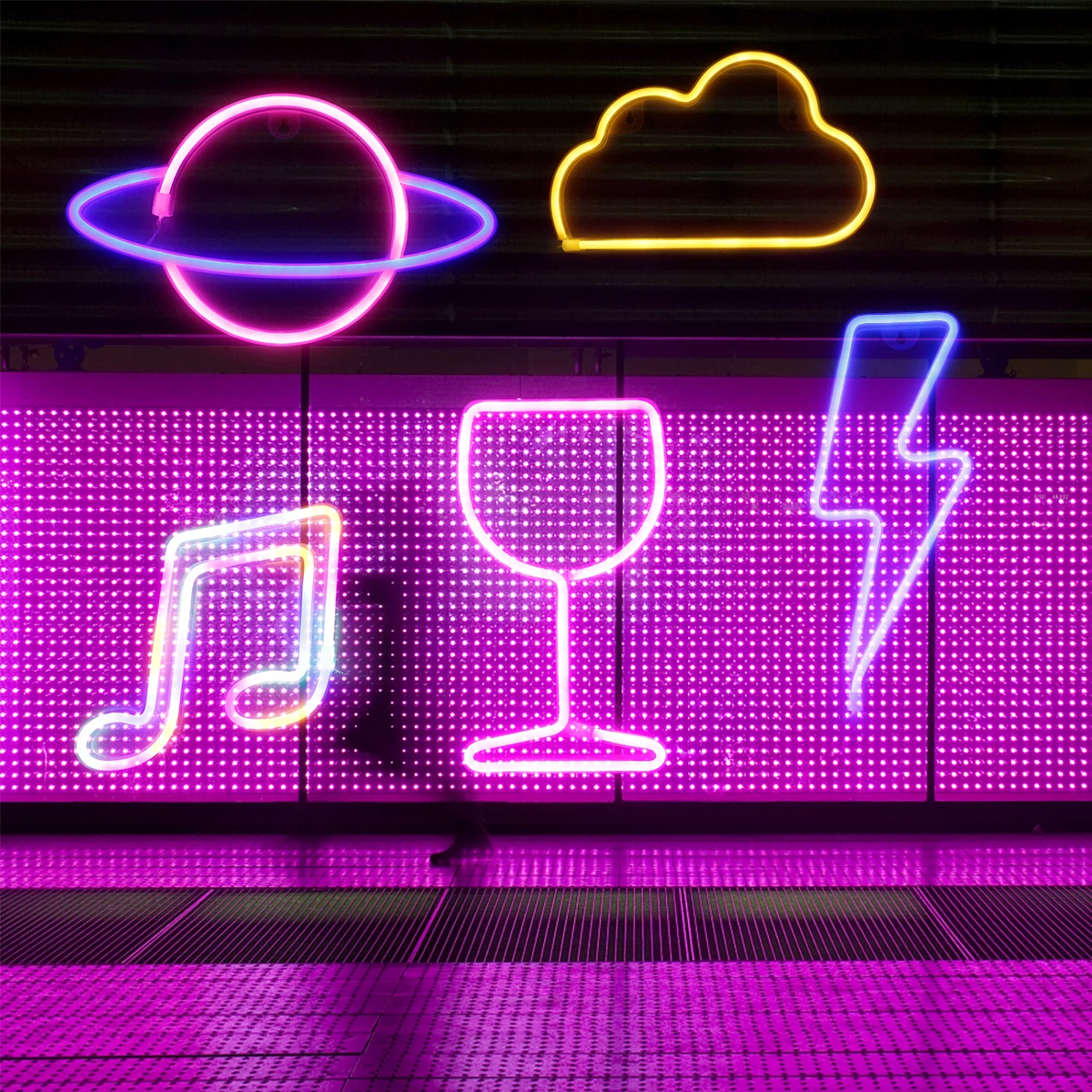 

Neon Light LED Neon Sign Funny Words Street Hanging Wall Art Neon Light Lamps USB With Switch Room Decor For Shop Party Club Bar