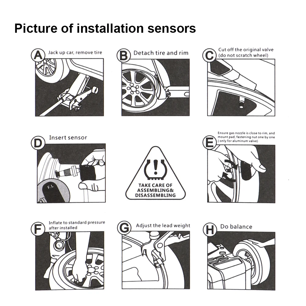 

Car TPMS USB Solar Power Tyre Pressure Monitoring System Digital LCD Display Auto Security Alarm Systems Tyre Pressure