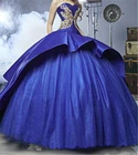 Женское бальное платье с бисером, синее платье 15-16 лет, модель BM174, 2019
