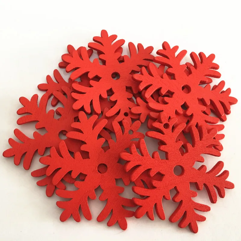 10 шт. белые и красные деревянные рождественские украшения Подвески из дерева