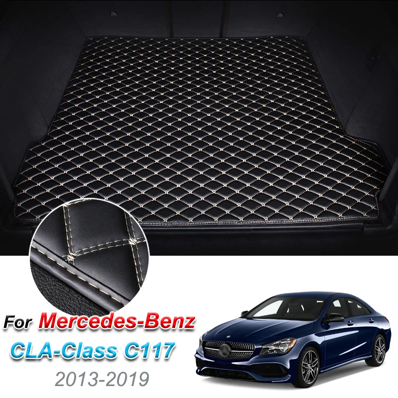 

Custom Leather Car Trunk Mats For Mercedes-Benz CLA Class C117 2013-2019 Rear Trunk Floor Mat Tray Carpet Cargo Liner Accessorie