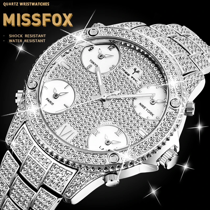 Часы MISSFOX с римскими цифрами классические Серебристые часы зубчатым ободом