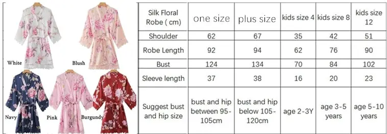 Silk Floral Lace Robe Bridal Robes with Lace Robe Bridesmaid Robes Robes for Women Silk Robe Wedding Party Robes Flower Robes