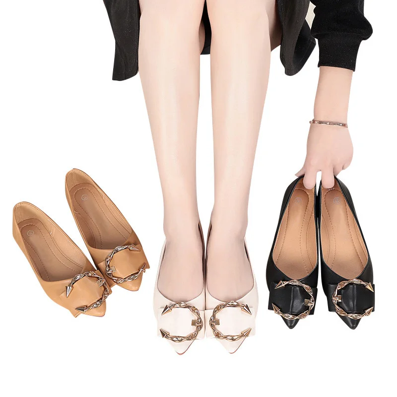 

CEYANEAO new Lady soft sole FlatsShoes for drivepregnant woman fashion shoes Women Springsummer Shoes pointedtoe shoes35-41E2030