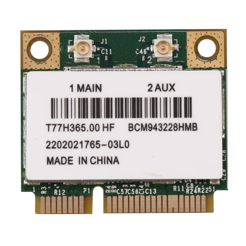 BCM943228HMB 2 4G/Wi Fi 5 ГГц Dual Band WI FI карты 300 Мбит/с Bluetooth 4 0 Половина MINI pci e карта Тетрадь