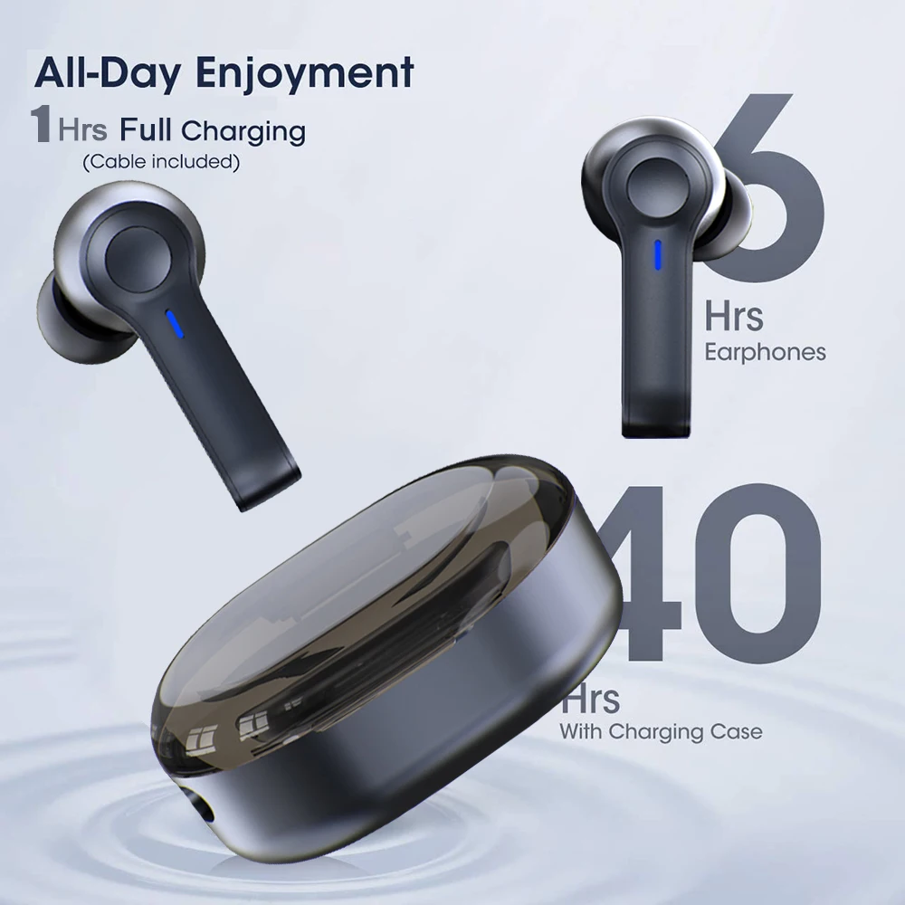 

R22 Wireless Earbuds TWS 5.1 Bluetooth Earphone Wireless Headset Led Display IPX8 Waterproof 40 Hours HiFi Premium Sound Noise