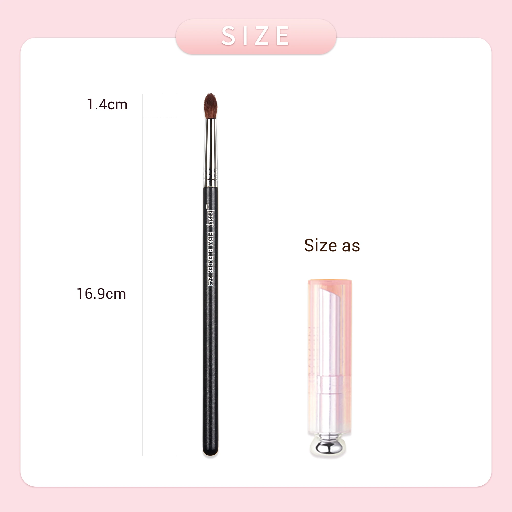 Jessup черная/Серебристая кисть для растушевки теней макияжа мягкие синтетические