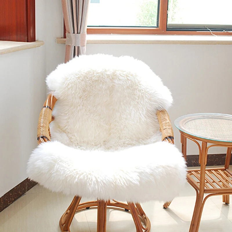 Carpets Shag Rug Gift Carpet Rugs Washable Plush Fur Wool Seat Pad Decor Chair Cover Blanket Bedroom Hairy Soft Sheepskin | Дом и сад