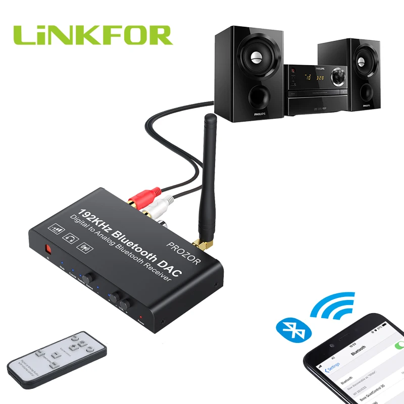 LiNKFOR Bluetooth DAC с пультом дистанционного управления цифро аналоговый