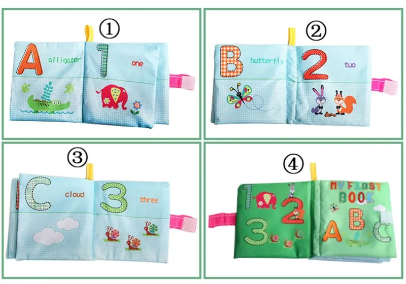 Cloth Book for Newborns 0 12 Month Soft Books Toy Toddler Kids Early Learning Educational Toys | Игрушки и хобби