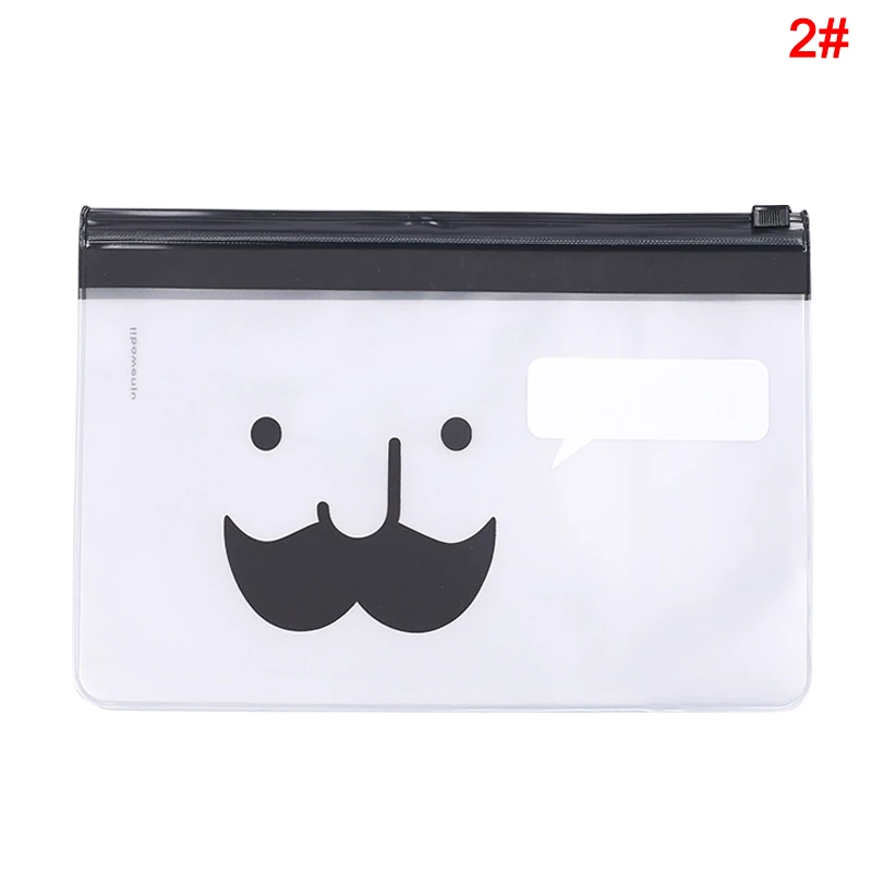 Сумка для хранения на молнии прозрачный милый чехол-карандаш ручки Карманный