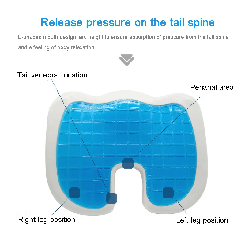 Новая гелевая Подушка для сидения Офисная уплотненная пена с эффектом памяти