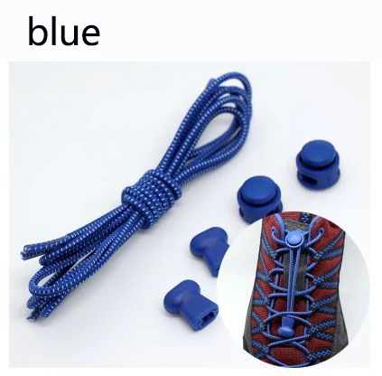 blue Низкая цена без шнурка фиксирующий башмак Шнурки тапки ленивые эластичные шнурки светящиеся шнурки для обуви Дети - Цвет: blue