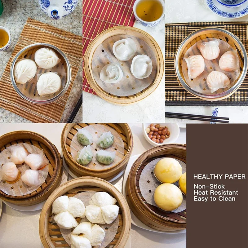 200 шт. вкладышей для фритюрницы 8 дюймовые Круглые прокладки пароварки из