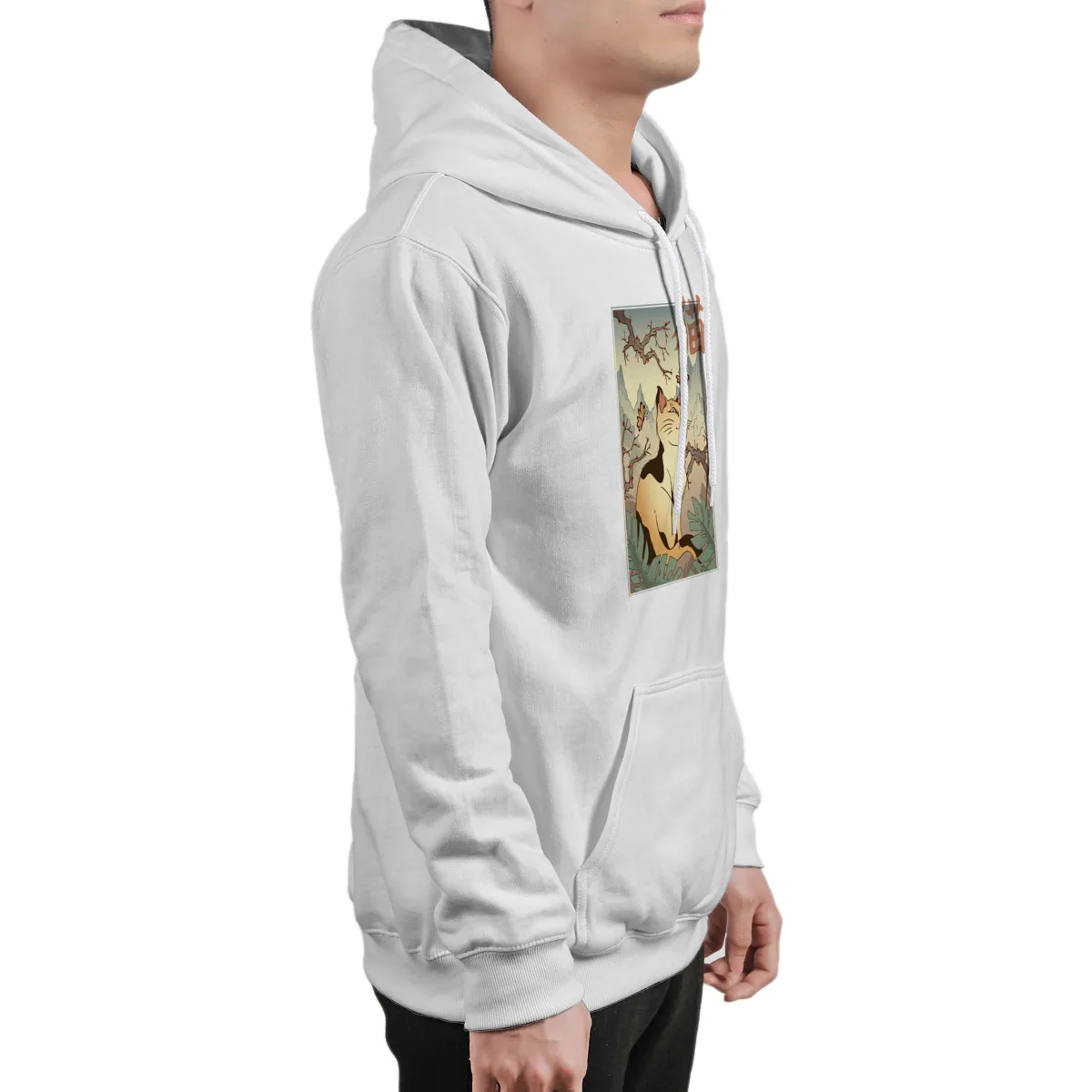 

Men's Hoodie Edo CatCustom Cotton Funny Couples Matching Groot Sweat Capuche 37316