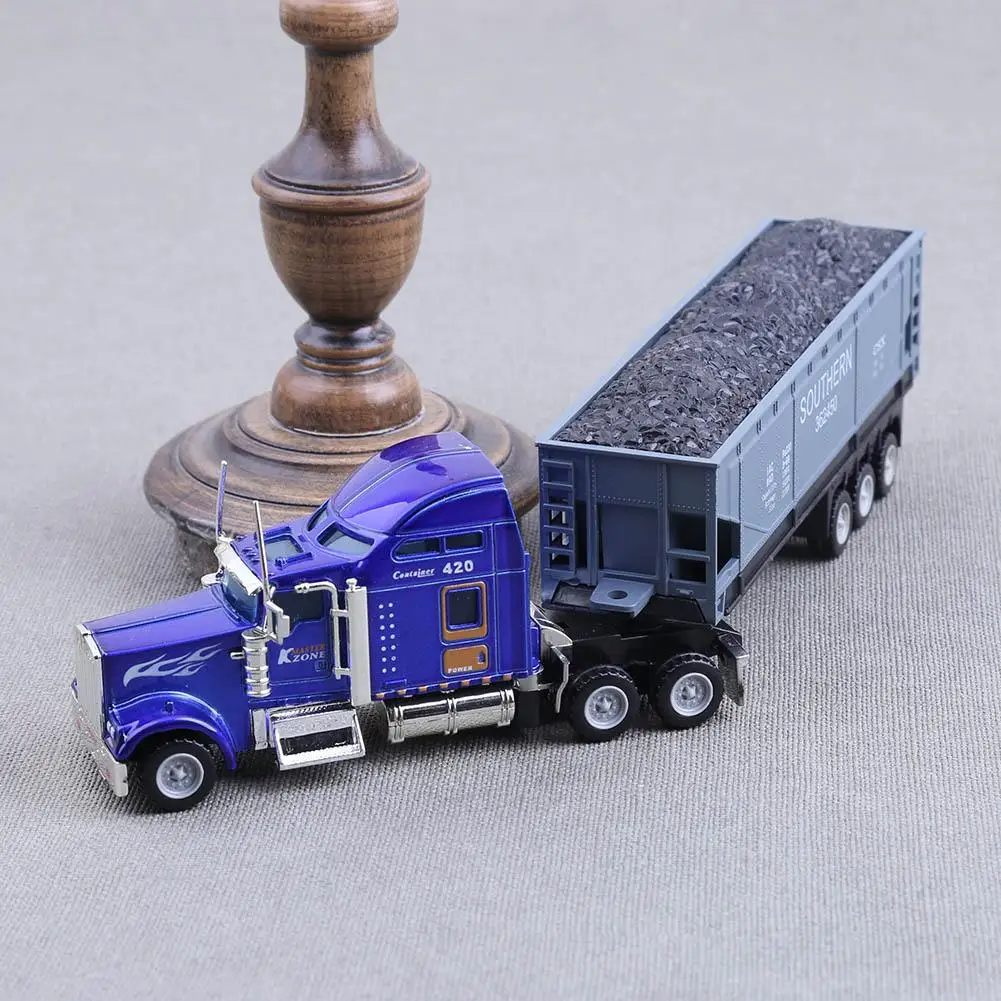 

1:65 Alloy engineering Car Transport Vehicle Model Toys Simulation Alloy Container Truck Diecast Vehicles Children Puzzle Toy