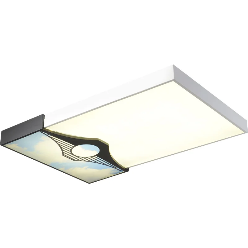 Новая китайская Светодиодная потолочная лампа простой современный светильник в