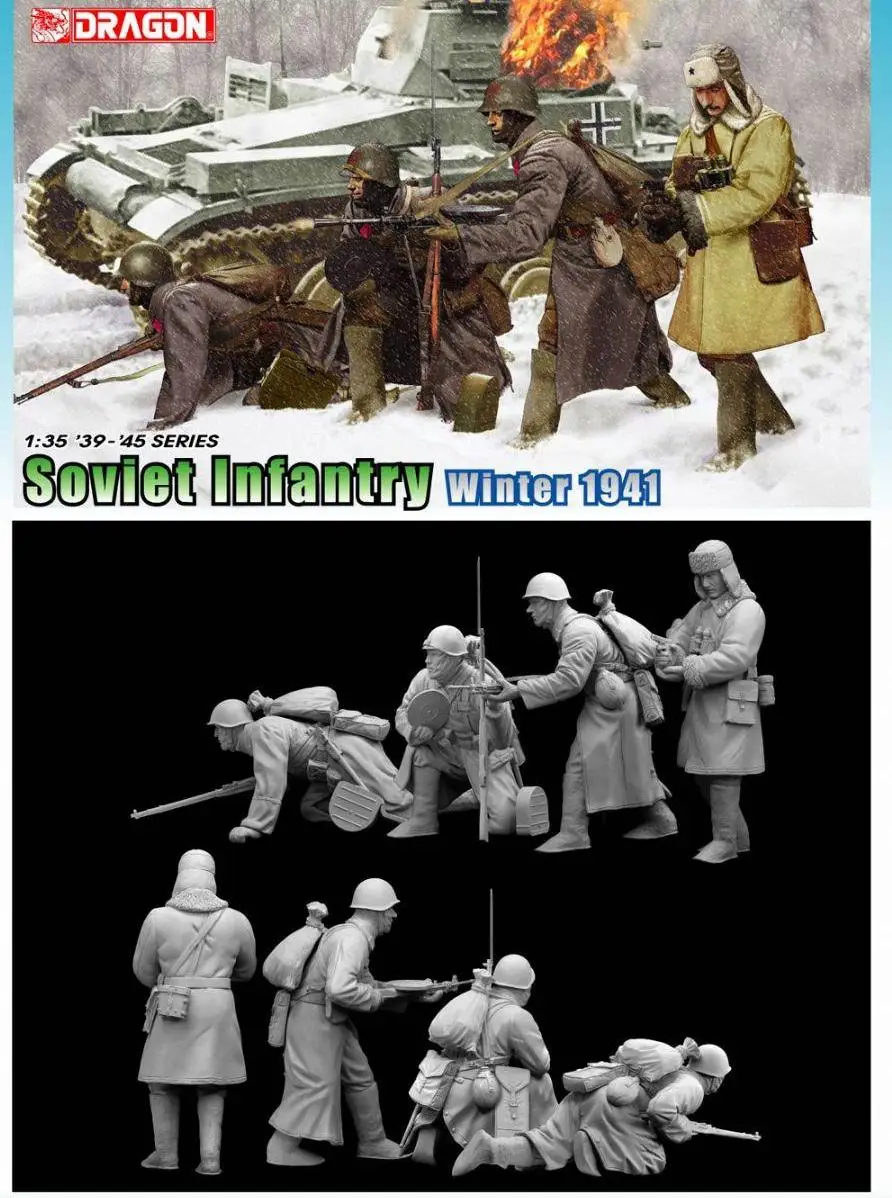 

Набор моделей советской пехоты зимой 6744 в масштабе дракона 1/35