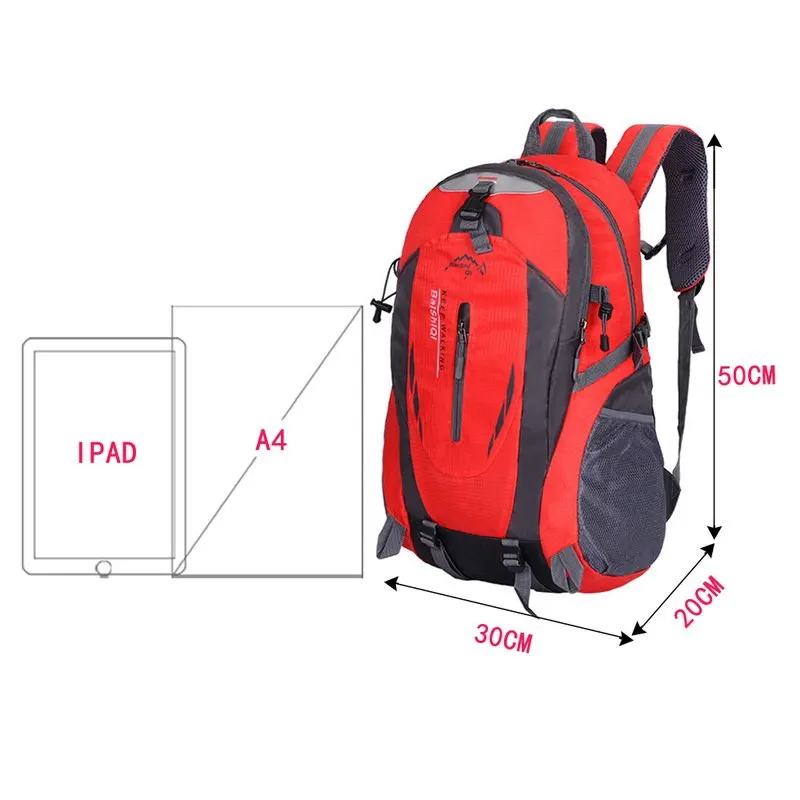 40L Outdoor Backpack Waterproof Men Mountaining Hiking Backpacks Women Travel Trekking Rucksack Ultralight Camping Sports Bags | Спорт и