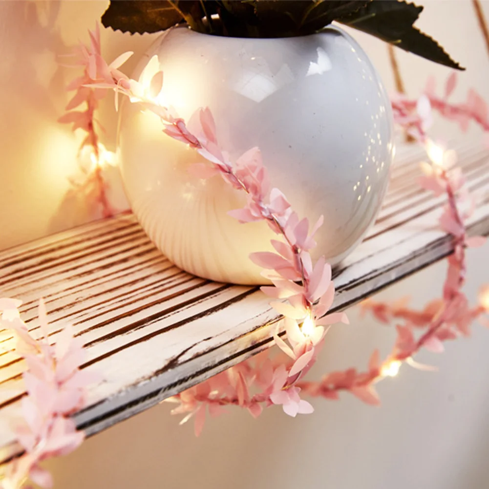 5M сказочных розовых цветов Свадебная вечеринка Декор крошечные листья гирлянда