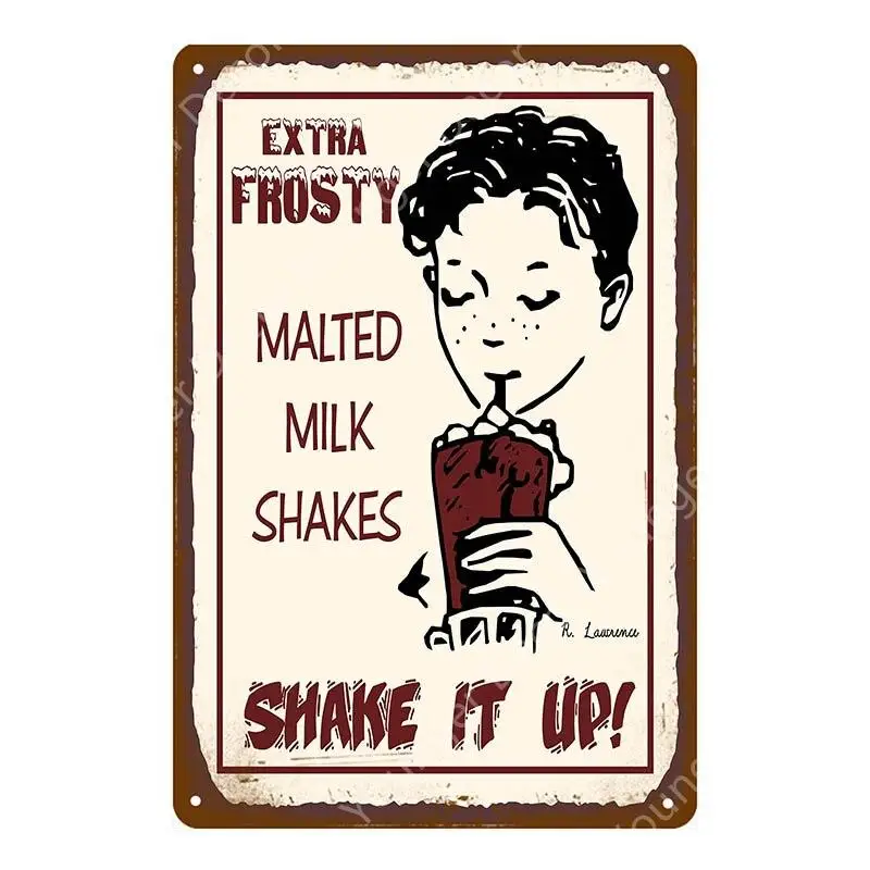 

Colorful Delicious Ice Cream Painting Poster Wall Art Home Kitchen Shop Decor Vintage Iron Plaque Metal Tin Signs