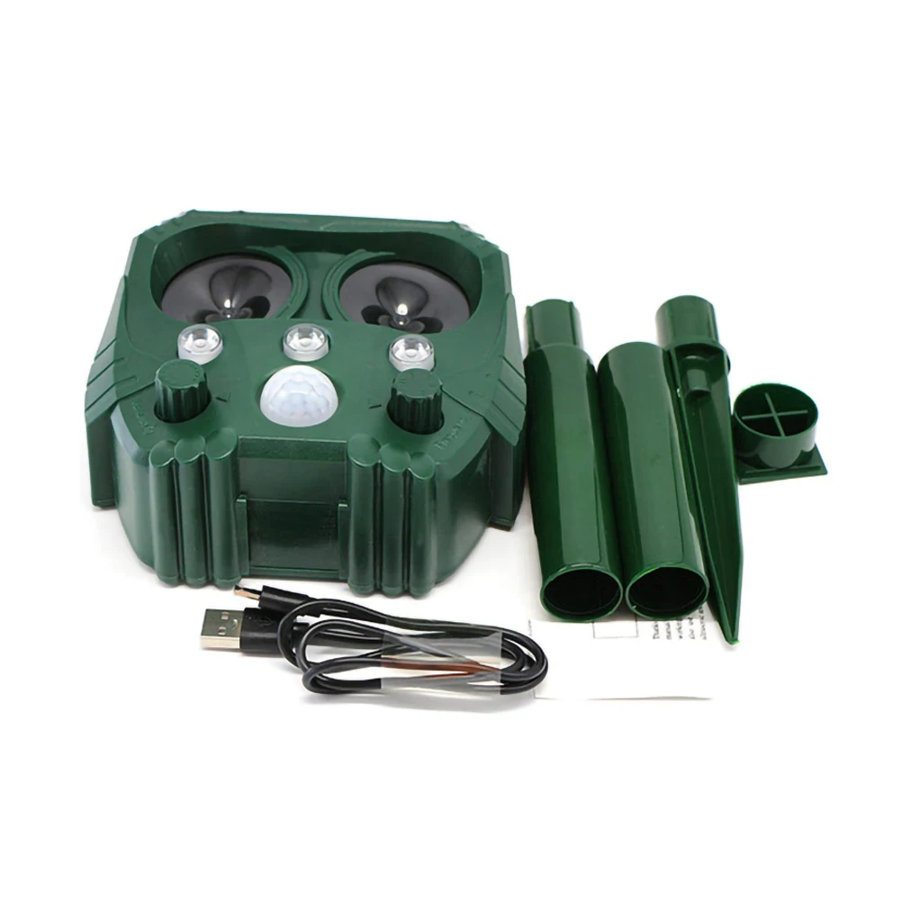 

Garden Solar Powered Ultras onic Outdoor Animal Repeller Motion Sensor Flash Light Dog Cat Raccoon Rabbit Animal Dispeller