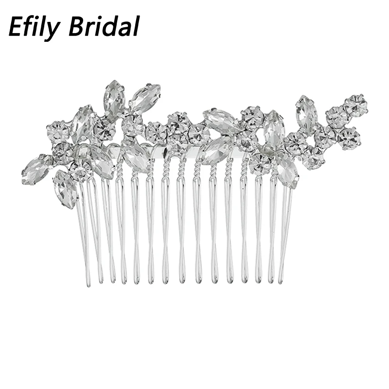

Efily Crystal Hair Comb Bride Wedding Hair Accessories Bridal Headpiece Jewelry for Women Party Headwear Prom Bridesmaid Gift